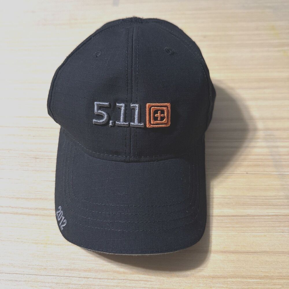 5.11 Tactical Series One Size Black Strapback Baseball Cap/Hat Polyester Cotton